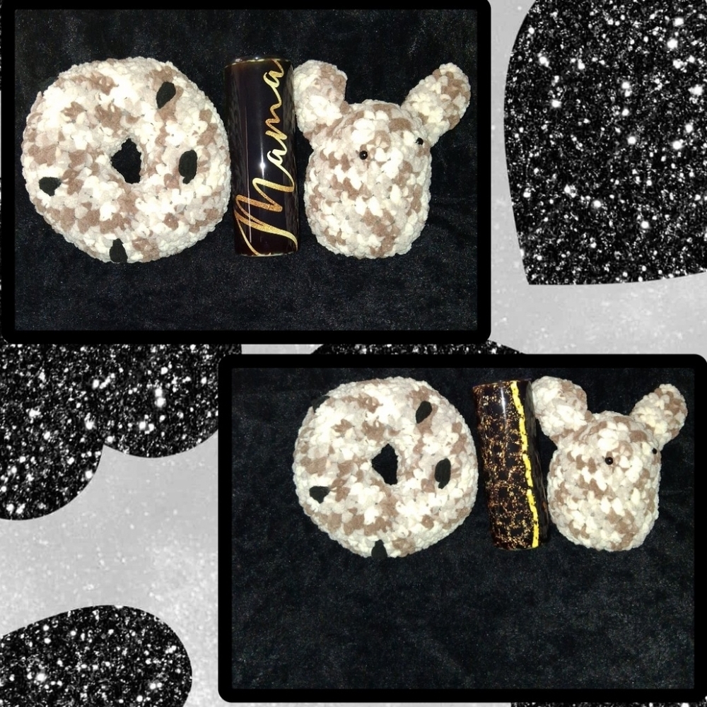Plush Bunny,  Everything Bagel, and 20oz MAMA TUMBLER Set!